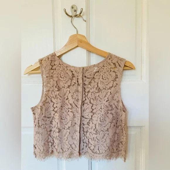 Jenny Yoo / BHLDN lilac lace shell crop top - Picture 3 of 4